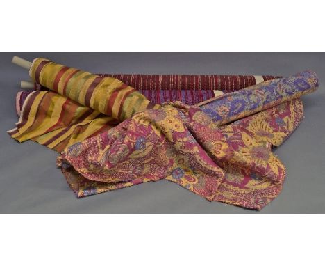 Eight bolts of various modern fabrics, various materials,designs and lengths. (8) CONDITION REPORT: Condition reports are not