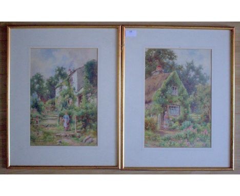 Pair Of Watercolours Signed William R Hoyles, Depicting Cottages, Framed & Signed, 16 x 21 Inches 