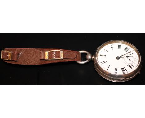 Waltham Open Faced Silver Pocketwatch, White Enamelled Dial, Roman Numerals With Subsidiary Seconds, Movement Numbered 438688