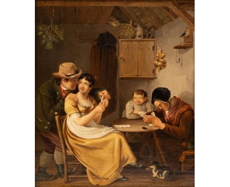 English School, 19th Century/Ace of Hearts/oil on panel, 31cm x 25cm CONDITION REPORT: Condition information is not usually p