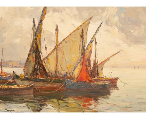 Andre Beronneau (1896-1973)/Barque a Sete/signed lower left/oil on panel, 31.5cm x 44.5cm/see illustration CONDITION REPORT: 