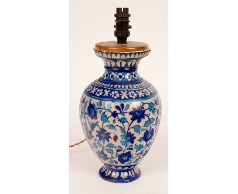 An Iznik style table lamp, 40cm high CONDITION REPORT: Condition information is not usually provided in the description of th