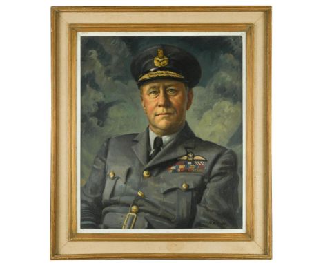 § Hilda Elizabeth Kidman, ASWA (British, 1891-1980) Portrait of Air Marshall Sir William Welsh, KCB, DSC, AFC (1891-1962) sig