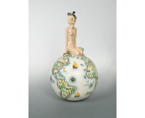 Helen König Scavini (1886-1974) &amp; Mario Sturani (1906-1978) for Lenci, a rare 'Nudo Sul Mondo' earthenware figure, modell