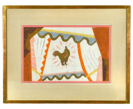 Pavel Tchelitchew (Russian, 1898-1957) Curtain design from Coq d'Or gouache and gold coloured speckles 38 x 59cm (15 x 23in) 