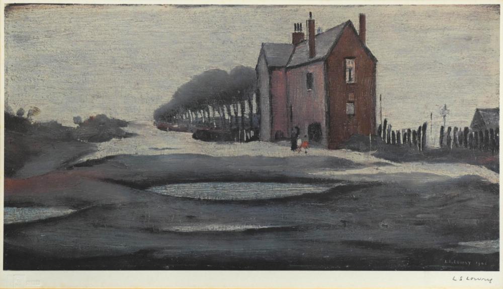 § Laurence Stephen Lowry, RBA, RA (British, 1887-1976) The Lonely House ...