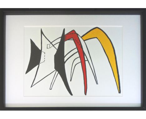 ALEXANDER CALDER (American, 1898-1976), 'Tamanoir Jaune - Yellow Anteater', 1963, lithograph in colours, 38cm x 55cm, framed 