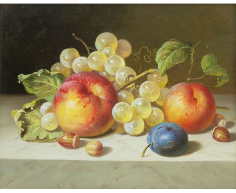 English School (20th century): Still Life of Fruit, oil on panel unsigned 19cm x 25cm
