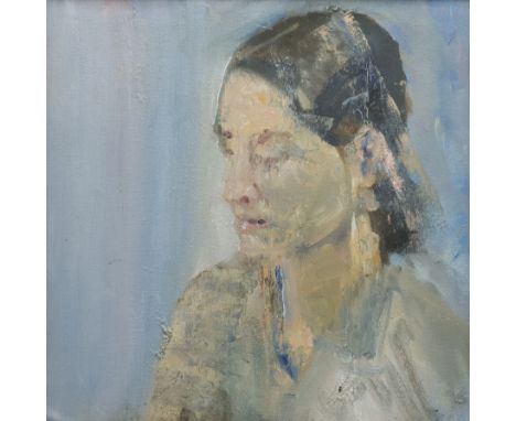 Malcolm Ludvigsen (British 1946-): 'Ivana' Bust Length Portrait, oil on canvas mounted on board signed titled and dated 2004 