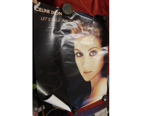 Film Poster - 'Celine Dion'-'Let's Talk About Love'-measurements 80cm x 62cm good condition