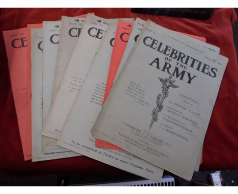 1900 Celebrities of the Army  In 12 volumes published by G.Newnes.  Each volume containing 4 large colour photo/plates.  Cond