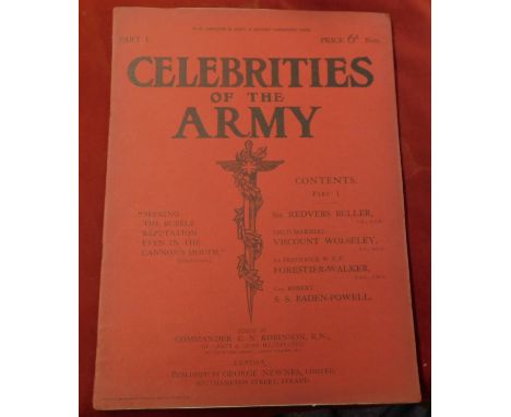 Celebrities of the Army - Part 1 including: Sir Redvers Buller, Field Marshal Viscount Wolsely etc. Excellent print in good c