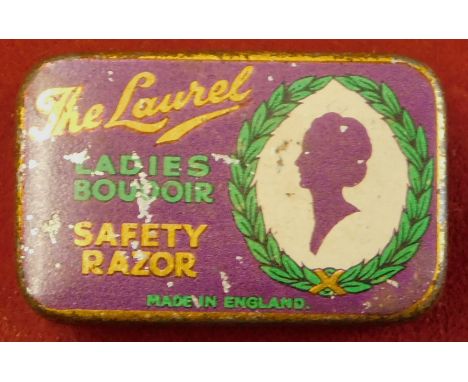 The "Laurel" Ladies Boudoir Safety Razor from George H. Lawrence Ltd., of Sheffield produced in the 20s and 30s. With two raz