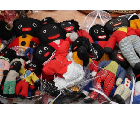A quantity of large size golly figures by Burbank, Chad Valley 