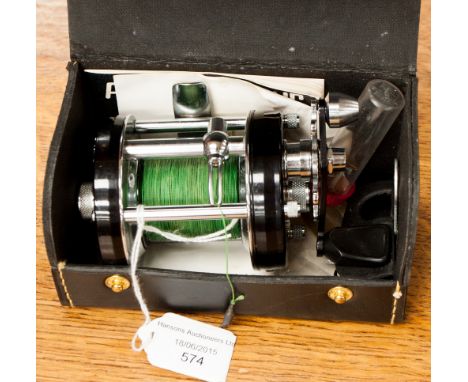 ABU AMBASSADEUR 6000 c fishing reel in leather case with spanner, spares, oil, instructions