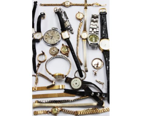 A collection of assorted wristwatches, mostly ladies, including Rotary watches, etc, mostly af/for spares and repairs; some w