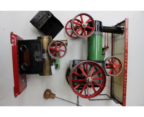 A Mamod live stream showman's engine and a stationary example 