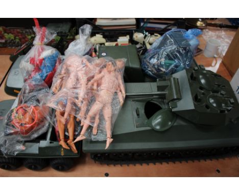 Action Man - large collection of figures and uniforms and vehicles 