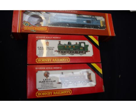 Hornby Railways OO scale boxed R369 blue class 37 diesel R353 LBSC 0-6-0T, R041 GWR Pannier 