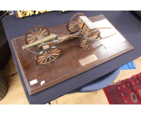 **** PURCHASER MUST HAVE A FIREARMS CERTIFICATE*** limited edition 1/10th scale British Royal Artillery brass Waterloo field 