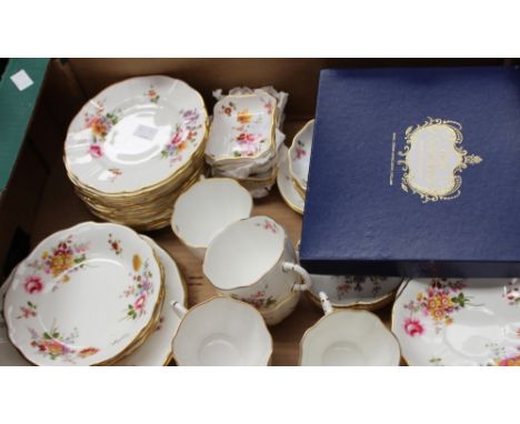 Royal Crown Derby posies trios, trinket dishes and fruit bowls (one box) 