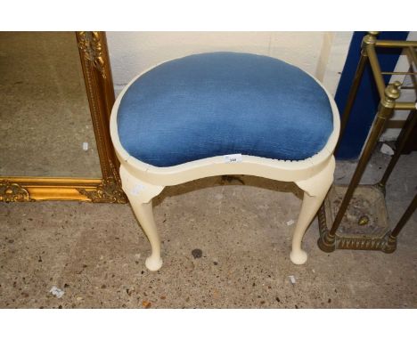 Painted dressing table stool on cabriole legs