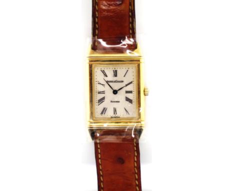 Jaeger-LeCoultre Reverso Classique 18ct gold watch Reference 140.105.1.3. 18ct yellow gold case 23mm x 32mm width and height 