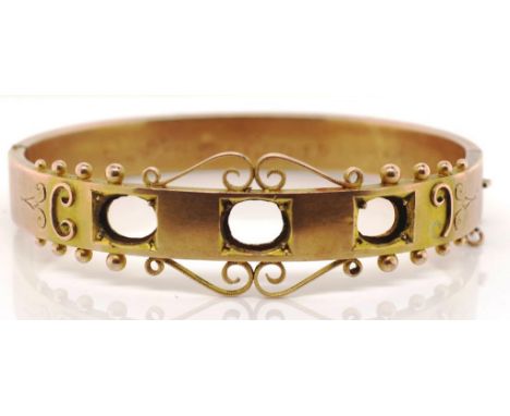 Antique Australian gold bangle for restoration Marked 9 Anchor and wheat sheaf  Approx 13.7 grams