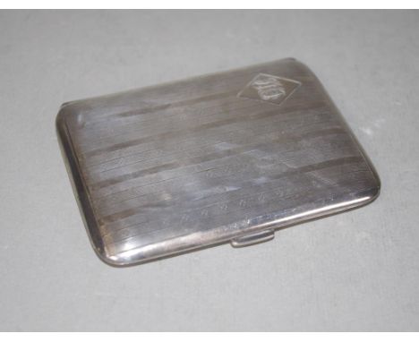 American sterling silver cigarette case stamped sterling, maker: Elgin.AM.MFG.CO, 165 grams approx