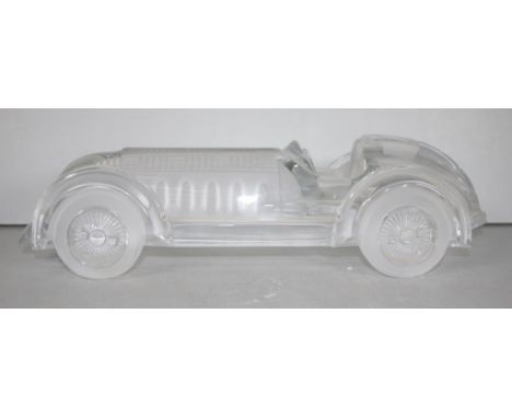 Daum France crystal Monoplace LeMans model signed Daum France lower side, length 37cm approx