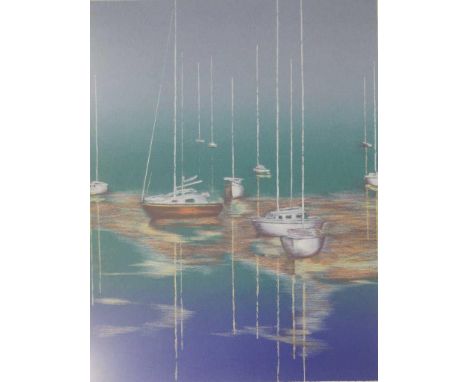 Ron Harbeck (1921-97) "Reflections" lithograph, signed in pencil lower right, dated 89, 66cm x 50cm
