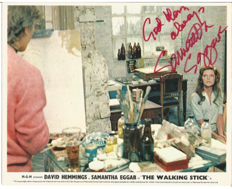 Samantha Eggar signed movie still from The Walking Stick. English-American film, stage, television, and voice actress. After 