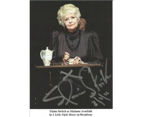 Elaine Stritch signed 7x5 colour photo as Madame Armfeldt in a Little Light Music on Broadway. Good Condition. All signed ite