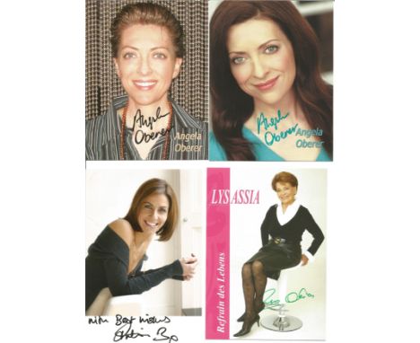 Female TV/Film 6x4 colour photo signed collection. 48 items.  Some of names included are Angela Oberer, Lys Assia, Julia Brad