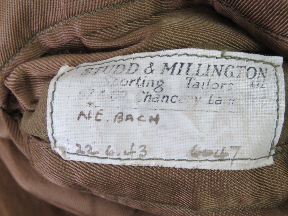 A WWII Royal Artillery Officers tunic with Studd & Millington of London ...