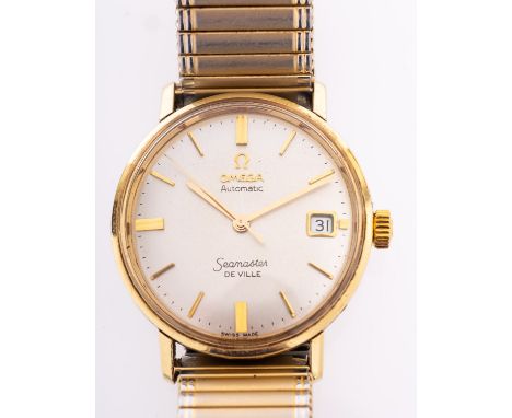 Omega Seamaster De Ville, the silvered dial with raised baton numerals, sweep seconds hand and signed Omega, Automatic, Seama