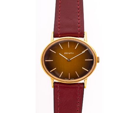 Zenith a quartz electropated gentleman's oval wristwatch, the rear stamped 20.1712.355, diameter 33mm.