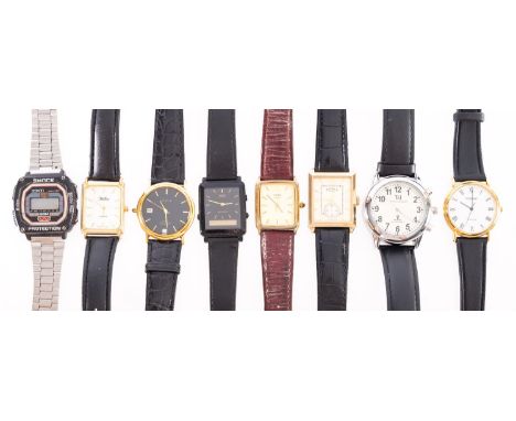 Rotary, Timex and others, a collection of various watches including lady's gold-plated and stainless steel cocktail watches a