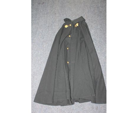 Dark green trench coat with label for Stewart &amp; Sons of Edinburgh, named Dr G Dunlop Clerk with King's Bodyguard RCEA but