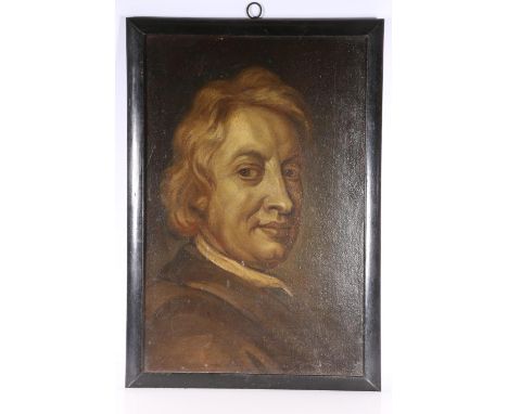 19TH CENTURY SCHOOL  Bust length portrait of a gentleman Oil on canvas, unsigned, 43cm x 29cm, wood frame 48cm x 33cm. 