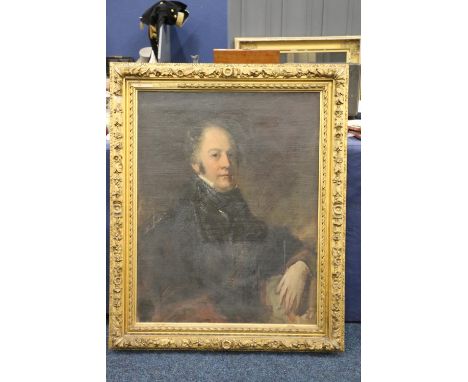 19TH CENTURY SCHOOL  Portrait of a gentleman  Oil painting on canvas, unsigned, 89cm x 69cm, gilt frame 112cm x 91cm. 