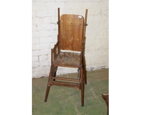 Vintage wooden childs chair, 106cm high. 