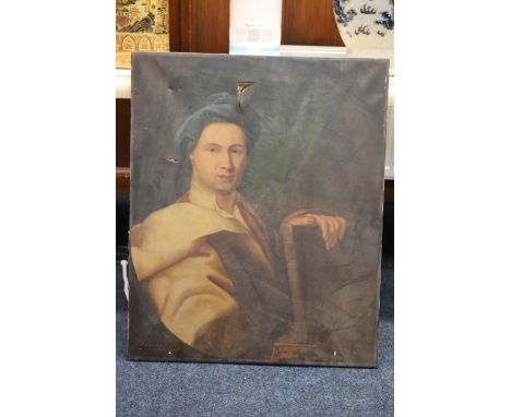 19TH CENTURY SCHOOL  Half length portrait of Sir George Clerk Maxwell (1715-1784)  Oil painting on canvas, signed lower right