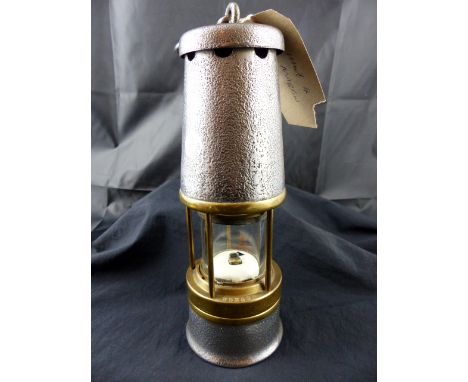 Unusual Wolf safety lamp made in Leeds c1911