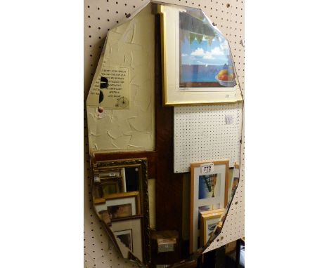 Large oval bevelled edged mirror
