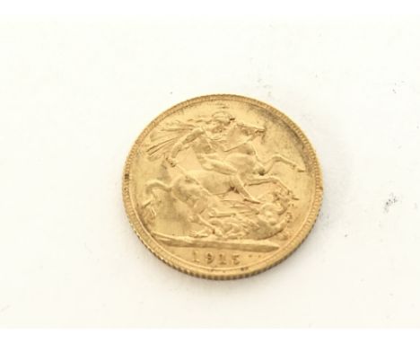 A 1915 full gold sovereign