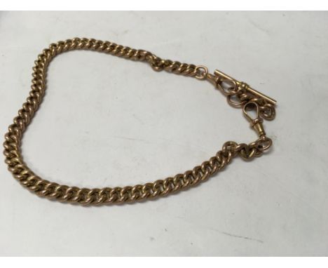 A 9 ct gold watch chain 27 grams.