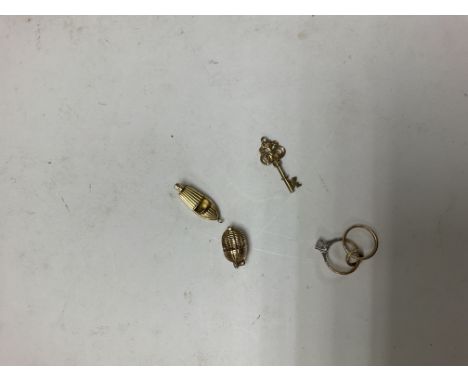 4 x 9ct gold charms