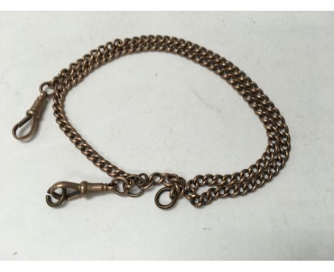 A 9 ct gold watch chain 22 grams.