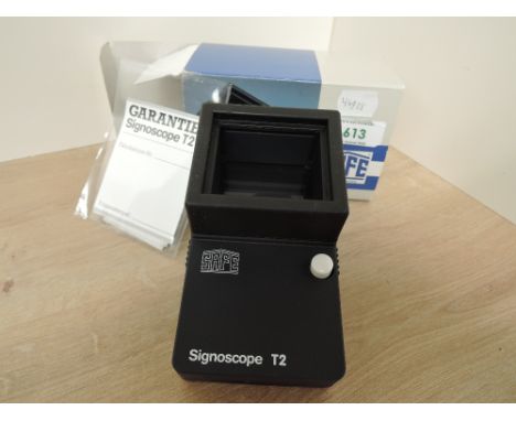 SAFE SIGNOSCOPE T2 WATERMARK DETECTOR, BOXED  Looks unused, T2 Signoscope watermark detector complete with instructions manua